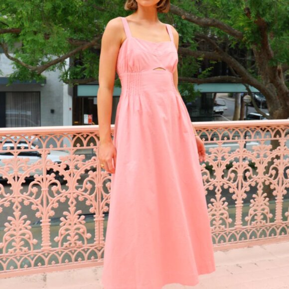 Mon Renn Sunlight Midi Dress in Blush Pink - Picture 4 of 6